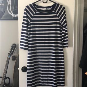 Navy Striped Dress